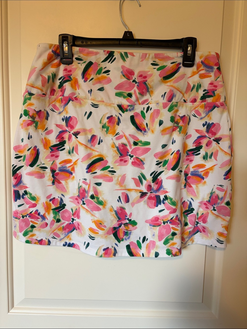 Floral Print Women’s Skort in Pink Multicolor - Picture 2 of 4